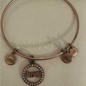 Alex and Ani Rose Gold 'Mom' Charm Bangle